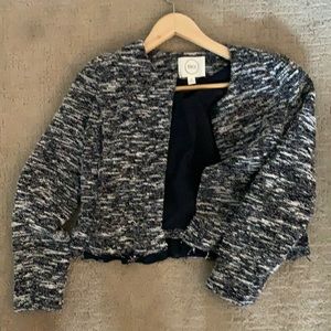 1901 Blue Tweed Jacket with Frayed Edges